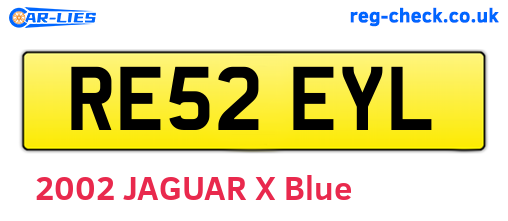 RE52EYL are the vehicle registration plates.