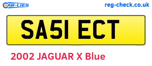 SA51ECT are the vehicle registration plates.