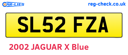SL52FZA are the vehicle registration plates.