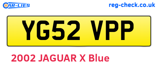 YG52VPP are the vehicle registration plates.