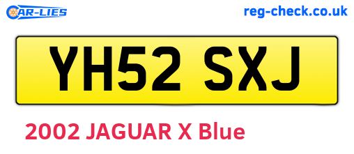 YH52SXJ are the vehicle registration plates.