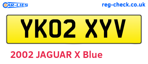 YK02XYV are the vehicle registration plates.