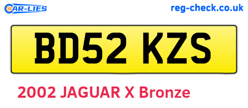 BD52KZS are the vehicle registration plates.
