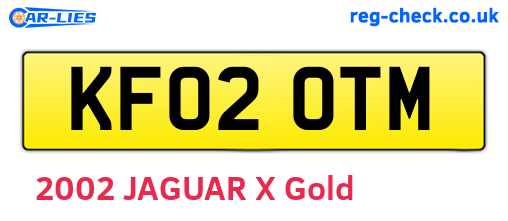 KF02OTM are the vehicle registration plates.