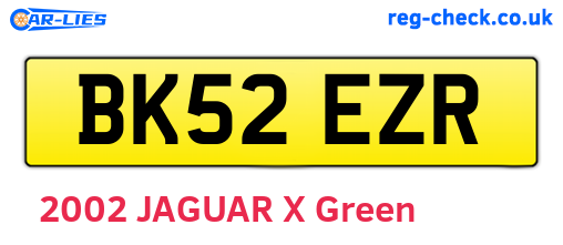 BK52EZR are the vehicle registration plates.