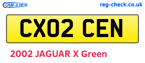 CX02CEN are the vehicle registration plates.