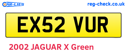 EX52VUR are the vehicle registration plates.