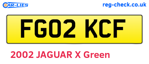 FG02KCF are the vehicle registration plates.