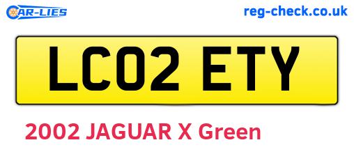 LC02ETY are the vehicle registration plates.