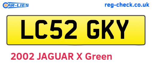 LC52GKY are the vehicle registration plates.