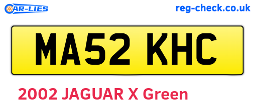 MA52KHC are the vehicle registration plates.