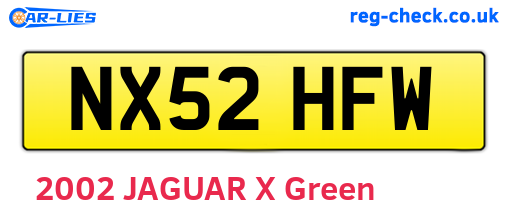 NX52HFW are the vehicle registration plates.