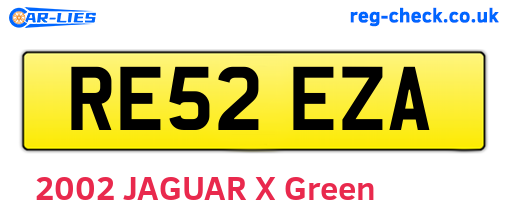 RE52EZA are the vehicle registration plates.