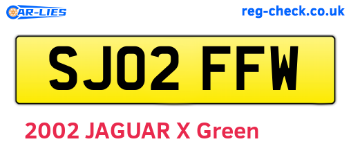 SJ02FFW are the vehicle registration plates.