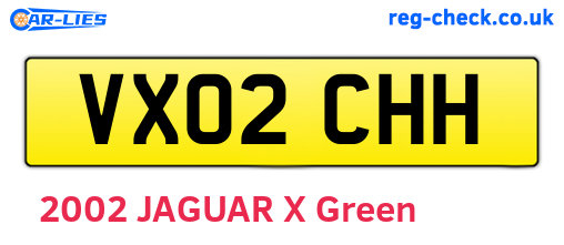 VX02CHH are the vehicle registration plates.