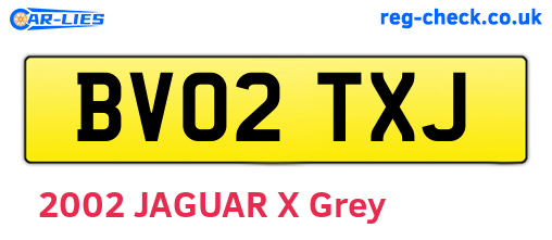 BV02TXJ are the vehicle registration plates.