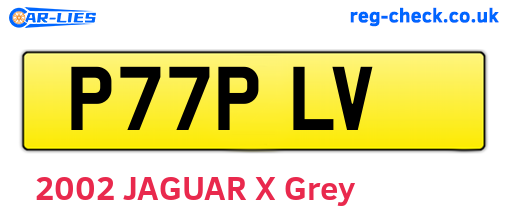 P77PLV are the vehicle registration plates.