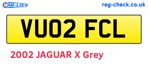 VU02FCL are the vehicle registration plates.