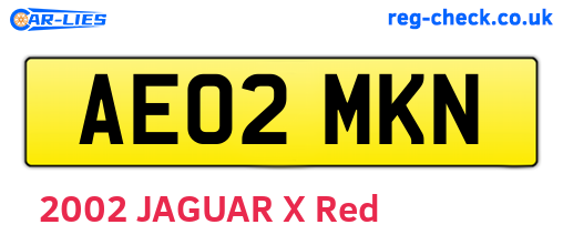 AE02MKN are the vehicle registration plates.