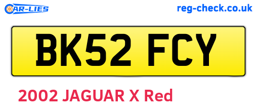 BK52FCY are the vehicle registration plates.