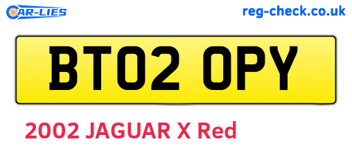 BT02OPY are the vehicle registration plates.