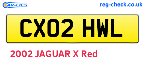 CX02HWL are the vehicle registration plates.