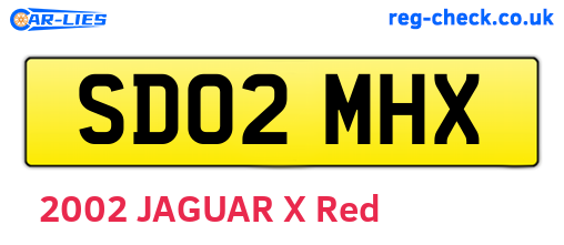 SD02MHX are the vehicle registration plates.