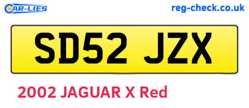 SD52JZX are the vehicle registration plates.