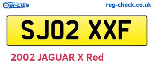 SJ02XXF are the vehicle registration plates.