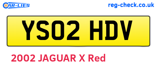 YS02HDV are the vehicle registration plates.