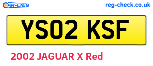 YS02KSF are the vehicle registration plates.