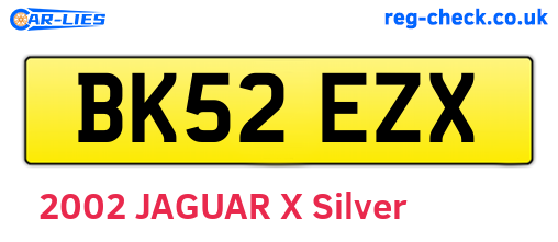 BK52EZX are the vehicle registration plates.
