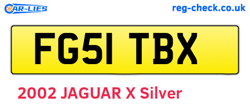 FG51TBX are the vehicle registration plates.