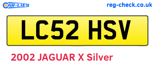 LC52HSV are the vehicle registration plates.