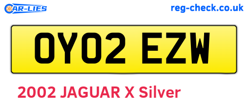 OY02EZW are the vehicle registration plates.