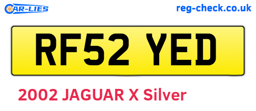 RF52YED are the vehicle registration plates.