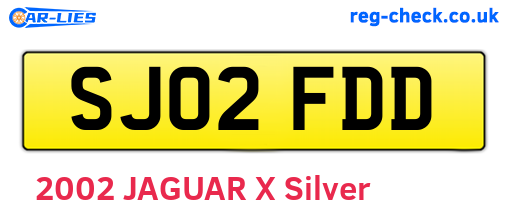 SJ02FDD are the vehicle registration plates.