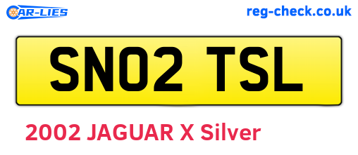 SN02TSL are the vehicle registration plates.