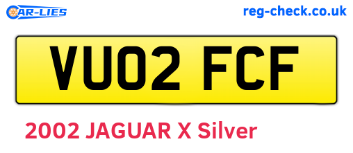 VU02FCF are the vehicle registration plates.