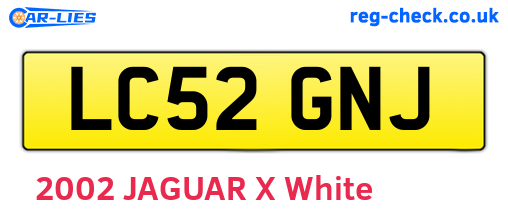 LC52GNJ are the vehicle registration plates.
