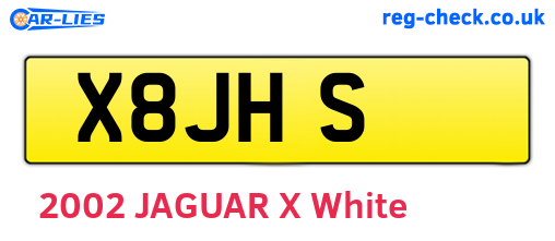 X8JHS are the vehicle registration plates.