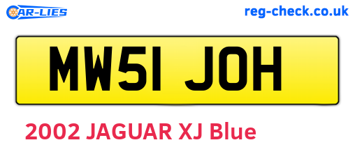 MW51JOH are the vehicle registration plates.