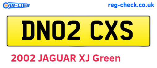 DN02CXS are the vehicle registration plates.