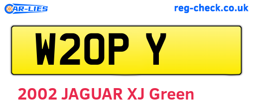 W2OPY are the vehicle registration plates.