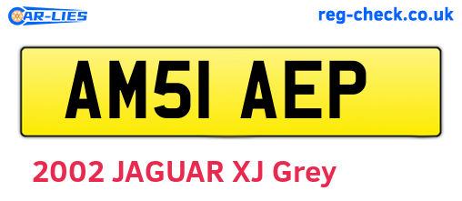 AM51AEP are the vehicle registration plates.