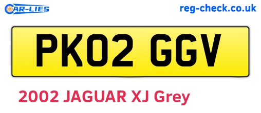 PK02GGV are the vehicle registration plates.