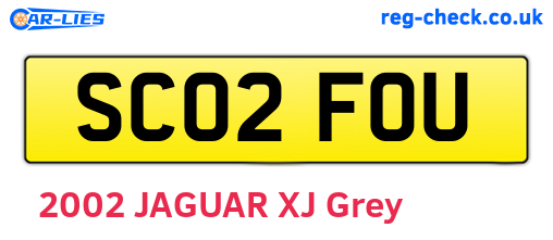 SC02FOU are the vehicle registration plates.