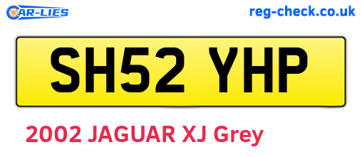 SH52YHP are the vehicle registration plates.
