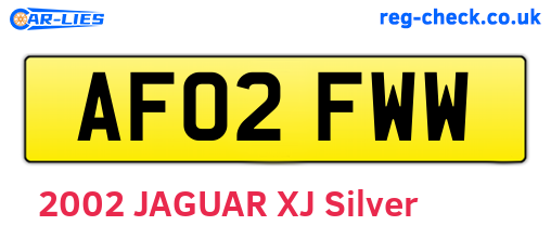 AF02FWW are the vehicle registration plates.