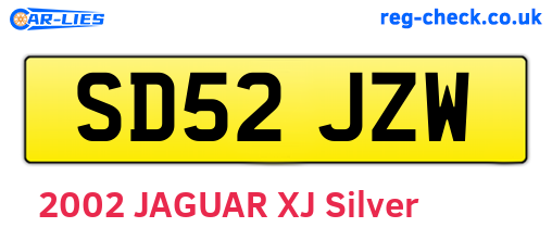 SD52JZW are the vehicle registration plates.